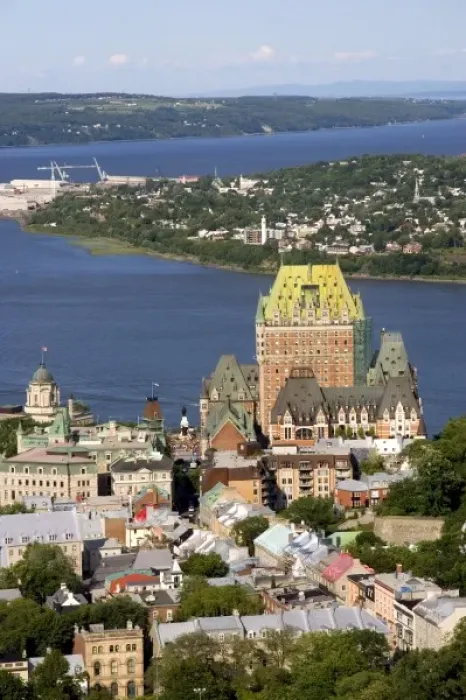 Framed Print : Aerial images of Chateau Frontenac and Quebec City from atop the Observatoire de la Capitale Framed Print : Aerial images of Chateau Frontenac and Quebec City from atop the Observatoire de la Capitale