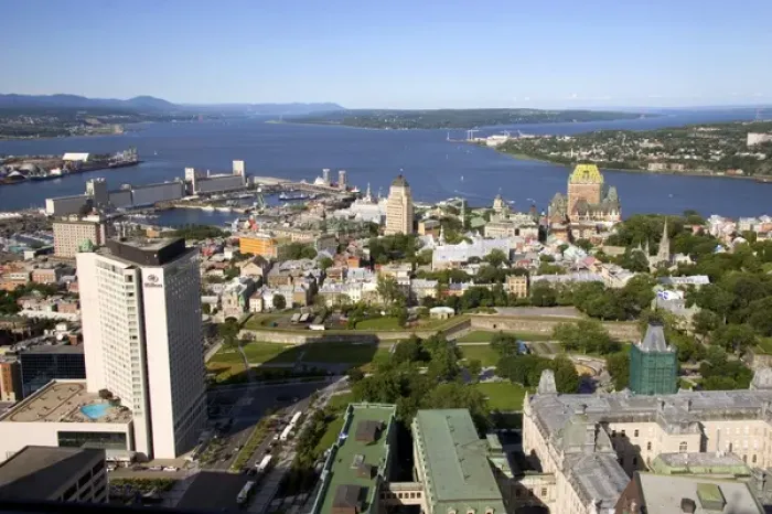 Framed Print : Aerial images of Quebec City from atop the Observatoire de la Capitale, Quebec, Canada Framed Print : Aerial images of Quebec City from atop the Observatoire de la Capitale, Quebec, Canada