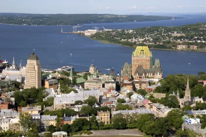 Framed Print : Aerial images of Quebec City from atop the Observatoire de la Capitale, Quebec, Canada Framed Print : Aerial images of Quebec City from atop the Observatoire de la Capitale, Quebec, Canada