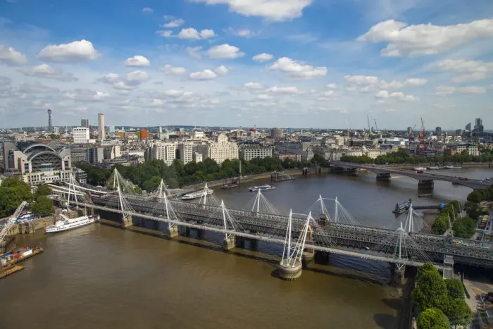 Framed Print : Aerial of London from London Eye, England Framed Print : Aerial of London from London Eye, England