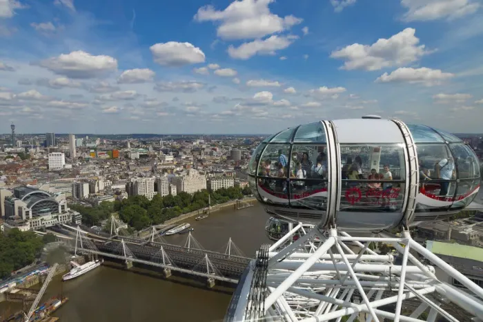 Framed Print : Aerial of London from London Eye, England