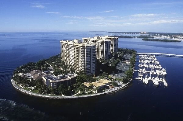 Aerial of Miami area, Florida, USA