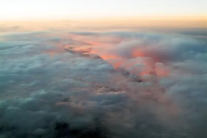 Framed Print : Aerial view of above-the-clouds