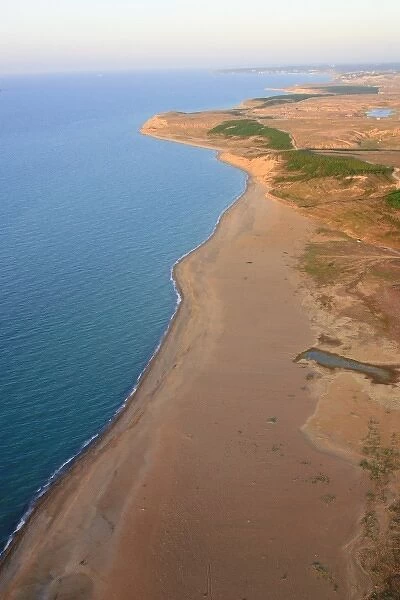 Aerial view of Agacli beach, Black Sea coast of Istanbul, Turkey