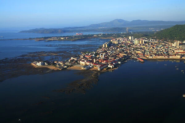 aerial view of Casco Viejo, the old colonial part of Panama City, Panama