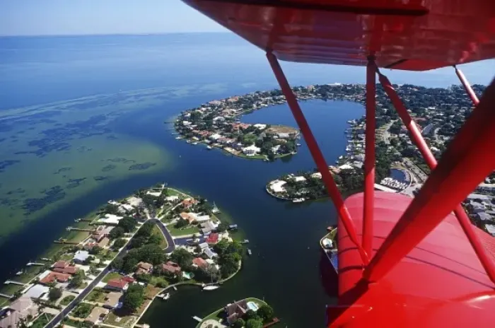 Framed Print : Aerial view of the Clearwater Peninsula, Florida, USA