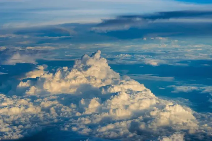 Framed Print : Aerial view of clouds, China Framed Print : Aerial view of clouds, China