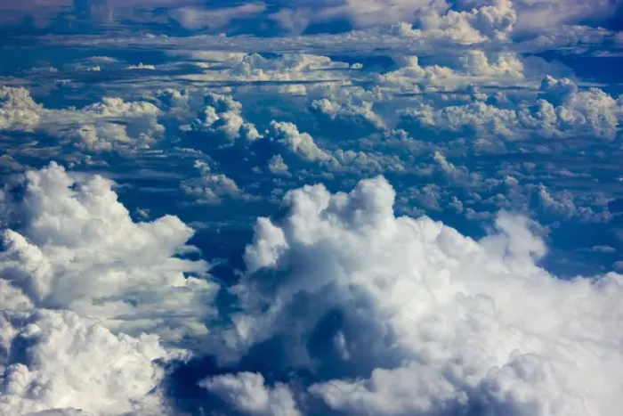 Framed Print : Aerial view of clouds, China Framed Print : Aerial view of clouds, China