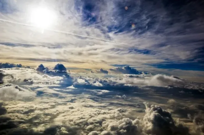 Framed Print : Aerial view of clouds over Texas, USA, North America Framed Print : Aerial view of clouds over Texas, USA, North America