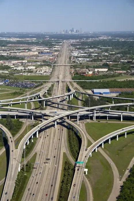 Framed Print : Aerial view of the freeway interchange of Interstate 45 and the State Highway Beltway 8 in Houston Framed Print : Aerial view of the freeway interchange of Interstate 45 and the State Highway Beltway 8 in Houston