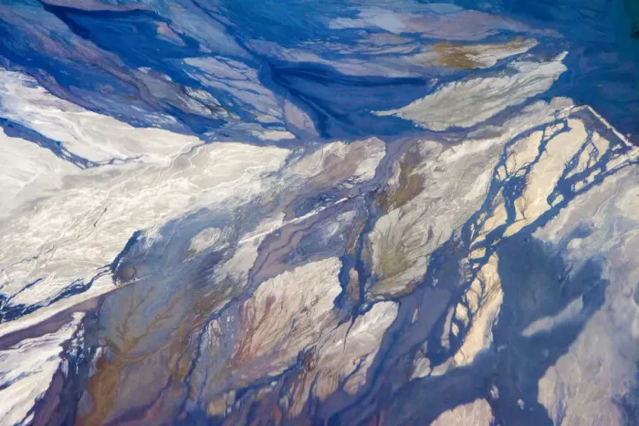 Framed Print : Aerial view of highland lakes on Atacama Desert, Chile Framed Print : Aerial view of highland lakes on Atacama Desert, Chile