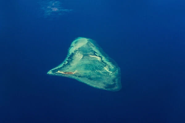 Aerial view of islands in the ocean, Indonesia