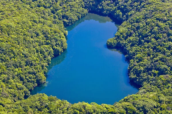 Aerial view of Jelly Fish Lake with Rock Islands, Palau