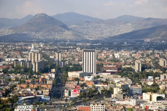 Framed Print : Aerial view of Mexico City, Mexico Framed Print : Aerial view of Mexico City, Mexico