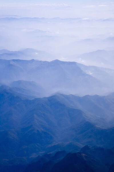 Aerial view of mountain layers