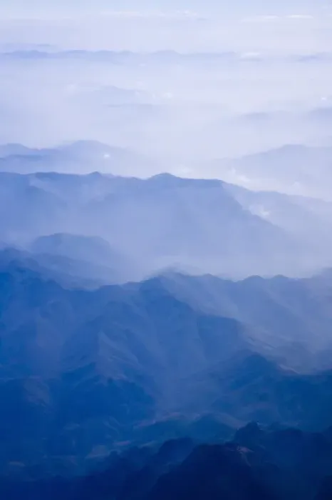 Framed Print : Aerial view of mountain layers Framed Print : Aerial view of mountain layers