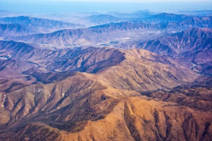 Framed Print : Aerial view of mountains, Atacama Desert, Chile Framed Print : Aerial view of mountains, Atacama Desert, Chile