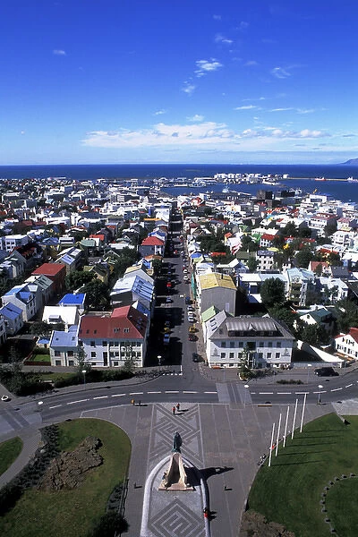Aerial View of Reykjavik, Iceland from Hallgrims Church