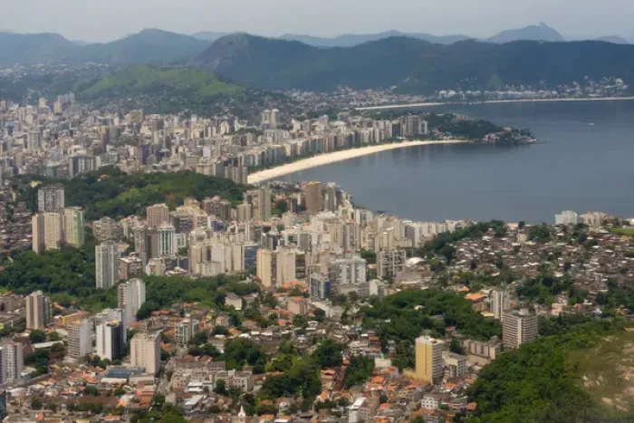 Framed Print : Aerial view of Rio de Janeiro, Brazil