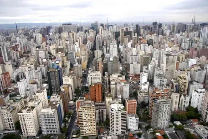 Framed Print : Aerial view of Sao Paulo, Brazil Framed Print : Aerial view of Sao Paulo, Brazil