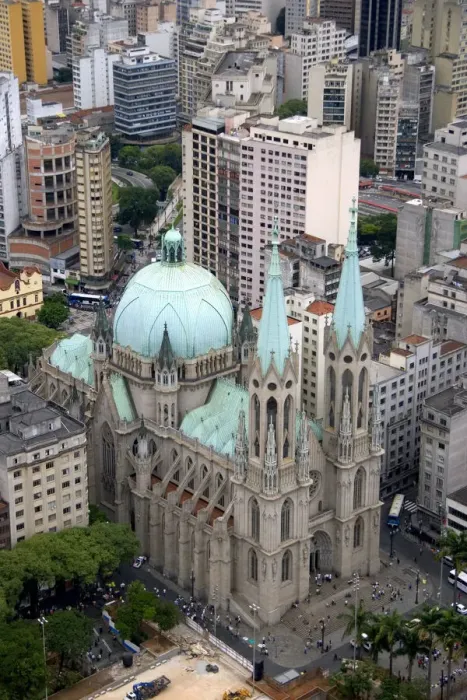 Framed Print : Aerial view of the Sao Paulo Municipal Cathedral, Brazil Framed Print : Aerial view of the Sao Paulo Municipal Cathedral, Brazil