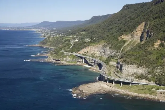 Framed Print : Aerial view of Sea Cliff Bridge near Wollongong, New South Wales, Australia Framed Print : Aerial view of Sea Cliff Bridge near Wollongong, New South Wales, Australia