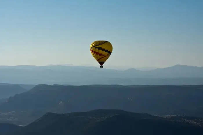 Framed Print : Aerial View; sister balloon; Red Rock Country; Sedona; Coconino National Forest; Arizona