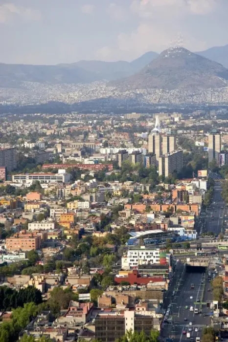 Framed Print : Aerial view of a smoggy Mexico City, Mexico Framed Print : Aerial view of a smoggy Mexico City, Mexico