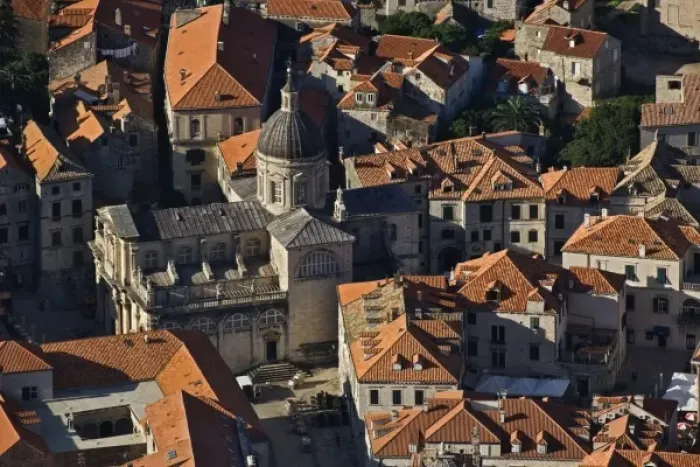 Framed Print : Aerial view of St. Blaise church in Old Town Dubrovnik a UNESCO World Heritage Site Framed Print : Aerial view of St. Blaise church in Old Town Dubrovnik a UNESCO World Heritage Site