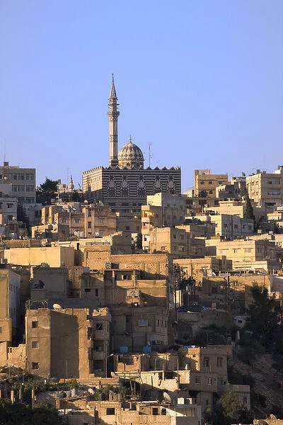 Aerial view of traditional houses in Amman, Jordan