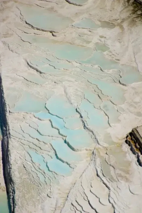 Framed Print : Aerial view of the travertine rocks and pools, Pamukkale (ancient Hierapolis), Turkey Framed Print : Aerial view of the travertine rocks and pools, Pamukkale (ancient Hierapolis), Turkey