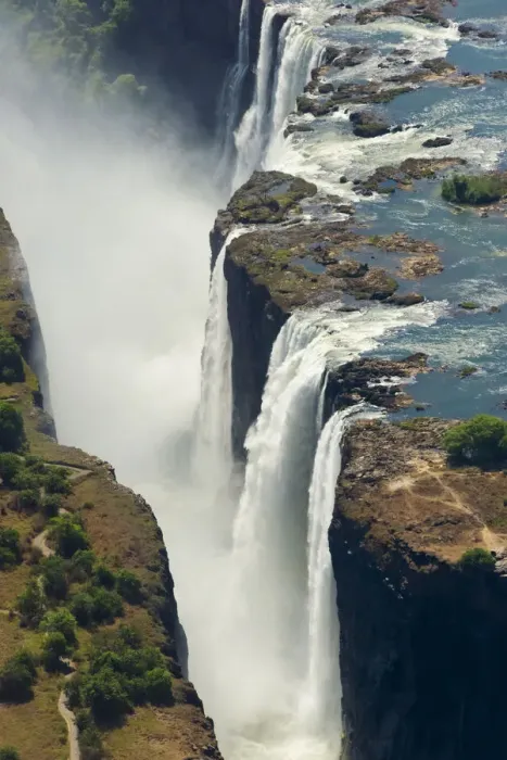 Framed Print : Aerial view of Victoria Falls, Zimbabwe Framed Print : Aerial view of Victoria Falls, Zimbabwe