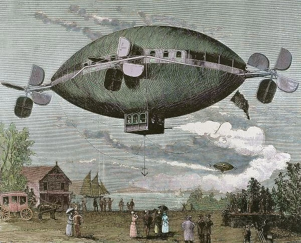 Aerostat. Engraving in The Illustration, 1887