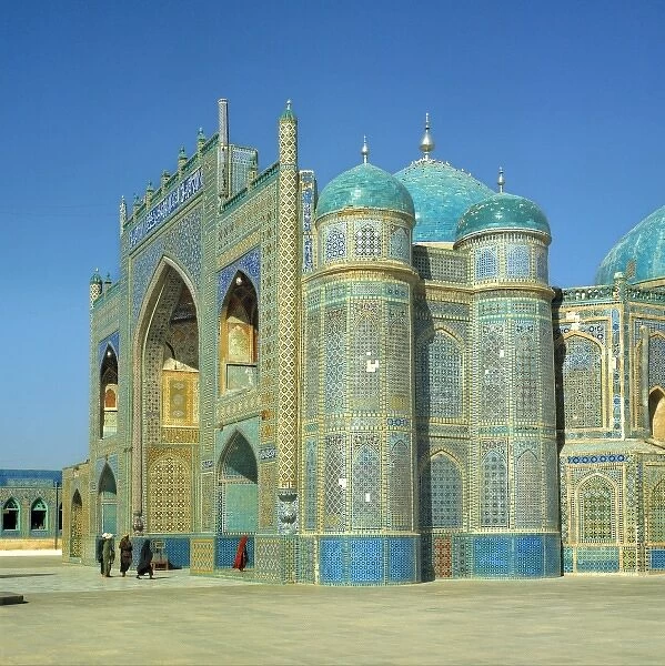 Afghanistan, Mazar-i-Sharif. The Shrine of Hazrat Ali in Mazar-i-Sharif is one of