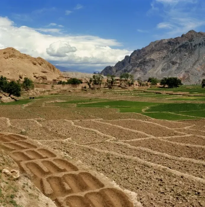Framed Print : Afghanistan, Shibar Pass. Ancient irrigation techniques retain water for terraces Framed Print : Afghanistan, Shibar Pass. Ancient irrigation techniques retain water for terraces