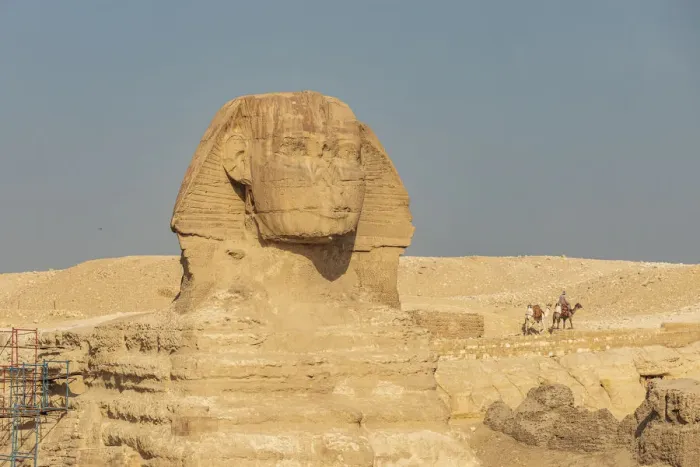 Framed Print : Africa, Egypt, Cairo. Giza plateau. Great Sphinx of Giza