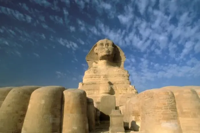 Framed Print : Africa, Egypt, Cairo, Giza Plateau. Sphinx