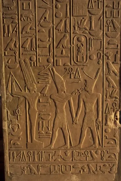Framed Print : Africa, Egypte, Luxor, Karnak Temple. Hieroglyphic column details, White Chapel Framed Print : Africa, Egypte, Luxor, Karnak Temple. Hieroglyphic column details, White Chapel