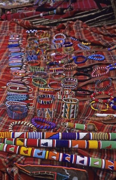 Africa, Kenya. Msai beadwork and crafts