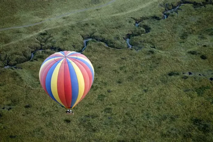 Framed Print : Africa, Kenya, Msai Mara. Hot-Air Ballooning over the Mara River Framed Print : Africa, Kenya, Msai Mara. Hot-Air Ballooning over the Mara River