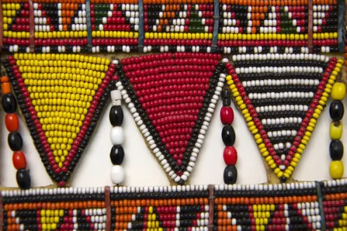 Framed Print : Africa, Kenya. Msai tribal beadwork