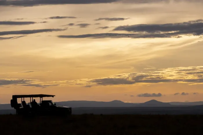 Framed Print : Africa, Kenya, Northern Serengeti Plains, Msai Mara. Mara sunrise with safari jeep Framed Print : Africa, Kenya, Northern Serengeti Plains, Msai Mara. Mara sunrise with safari jeep