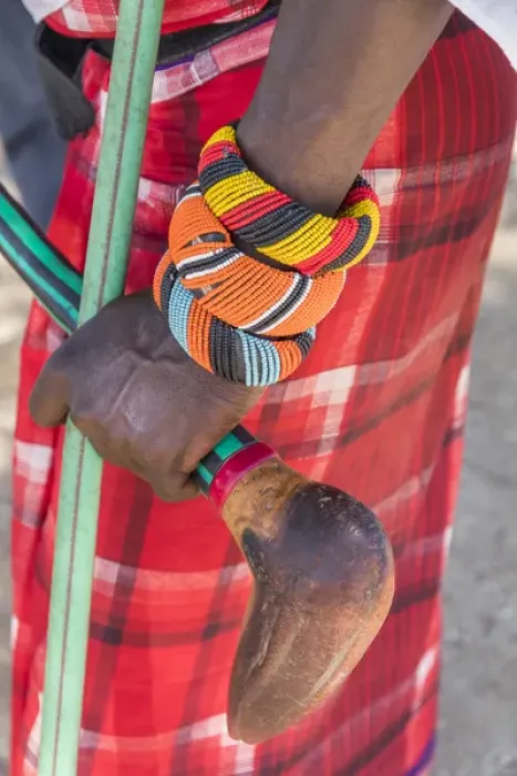 Framed Print : Africa, Kenya, Samburu National Reserve. Tribal handicrafts, jewelry. 2016-08-04