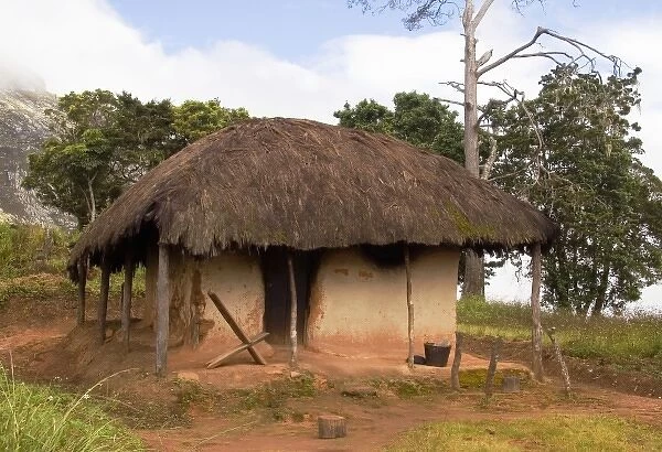 Africa; Malawi; Mt Mulanje; Small hut for bathroom at Thuchila on Mt. Mulanje