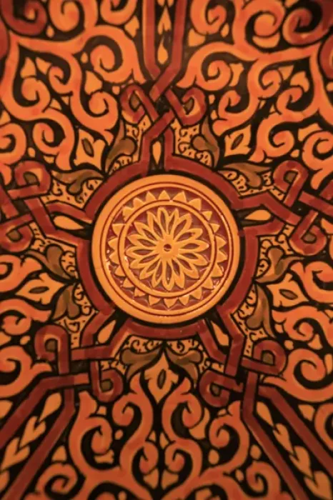 Framed Print : Africa, Morocco. Hand-painted glazed bowl detail Framed Print : Africa, Morocco. Hand-painted glazed bowl detail