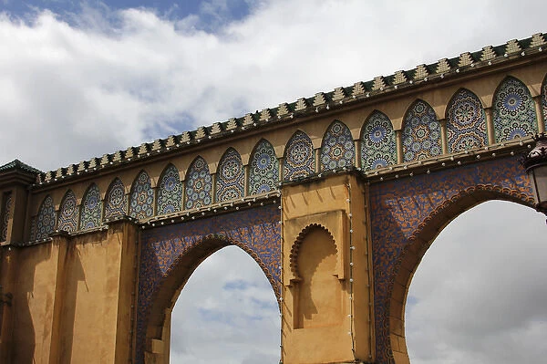 Africa, Morocco, Meknes. Arches of Meknes city wall