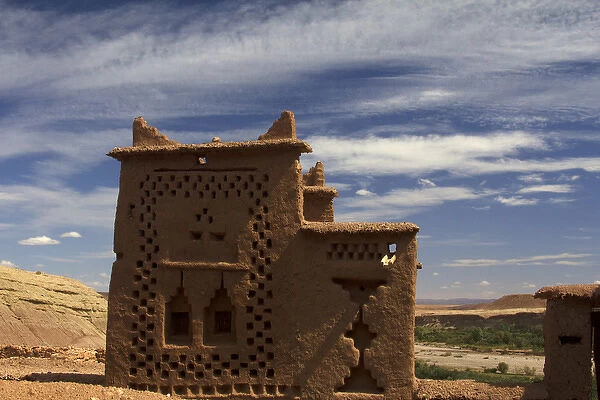 Africa, Morocco, Ourazazate. Ait Ben Haddou architecture
