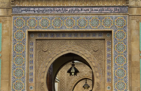 Africa, Morocco, Rabat. Ornate Gate of Royal Palace of Rabat