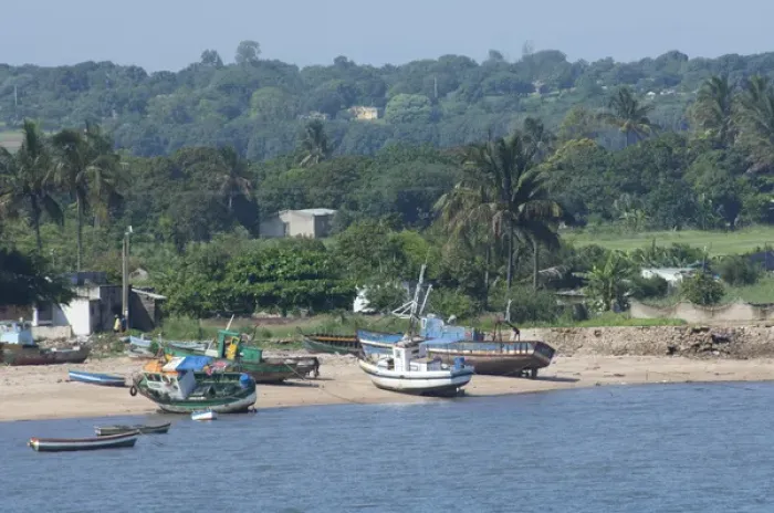 Framed Print : Africa, Mozambique, Maputo. Waterfront views around the port area of the capital city of Maputo