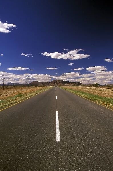 Africa, Namibia, Central Plateau, Rehoboth. Highway 81 by the Tropic of Capricorn